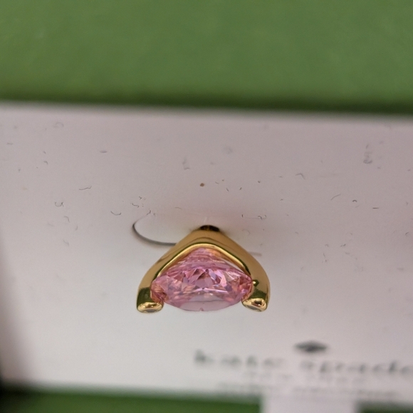Kate Spade New York Pink CZ Brilliant State Earrings Rhinestone Studs NWT In Box - Picture 5 of 6
